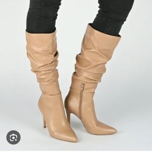 Journee Collection Sarie Women's Beige Stiletto Boots EWC 9